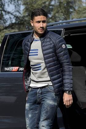 Nabil Fekir FOOTBALL : French Players arriving at Clairefontaine - 23 03 2015 JBAutissier Panoramic 
