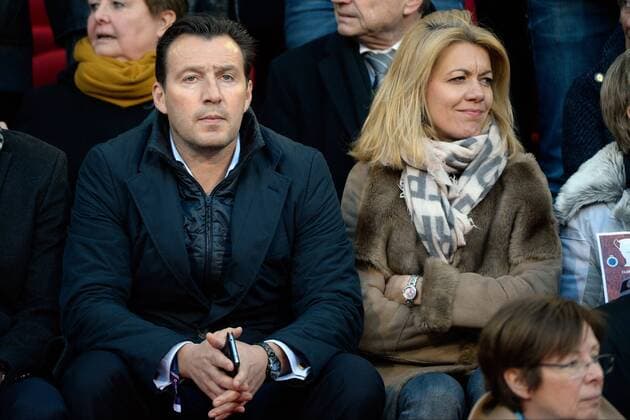 Marc Wilmots with wife Katrien FOOTBALL : - RSC Anderlecht vs FC Club Brügge KV - Coupe Belgique Finale - 22 03 2015 PhotoNews PANORAMIC 