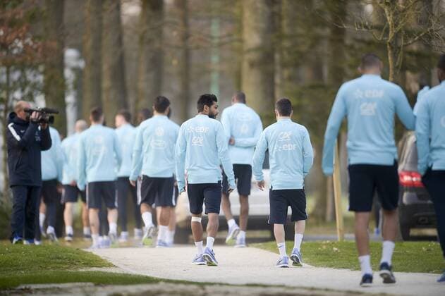 joueurs de l equipe de France - Benoit Tremoulinas FOOTBALL : Entrainement de l equipe de France - Clairefontaine - 23 03 2015 JBAutissier Panoramic 