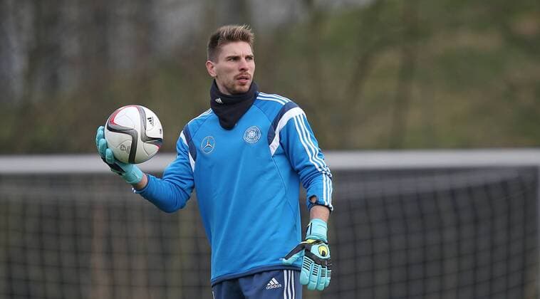 24.03.2014, Fussball Deutsche Nationalmannschaft, Abschlusstraining des DFB-Teams in der Commerzbank-Arena Frankfurt, vor dem Testspiel, Deutschland - Australien in Kaiserslautern. Torwart Ron-Robert Zieler (Deutschland) 