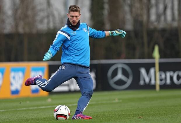 24.03.2014, Fussball Deutsche Nationalmannschaft, Abschlusstraining des DFB-Teams in der Commerzbank-Arena Frankfurt, vor dem Testspiel, Deutschland - Australien in Kaiserslautern. Torwart Ron-Robert Zieler (Deutschland) 