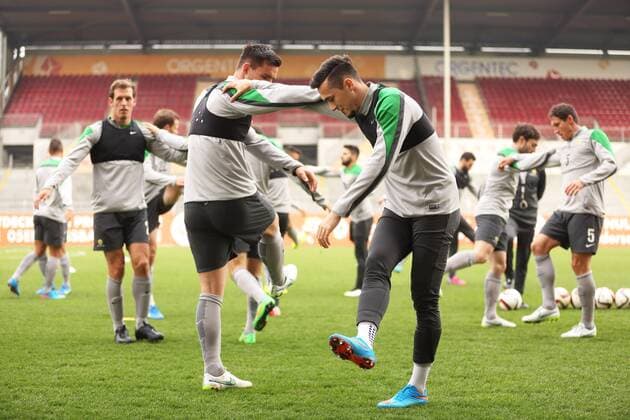 TRAINING FUSSBALL NATIONALMANNSCHAFT AUSTRALIEN BRUCHWEG STADION MAINZ 