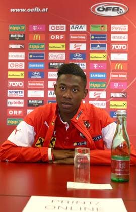 SOCCER - UEFA EURO EM Europameisterschaft Fussball 2016 quali, LIE vs AUT VIENNA,AUSTRIA,25.MAR.15 - SOCCER - UEFA European Championship EM Europameisterschaft 2016, European Qualifiers, OEFB international match Länderspiel Liechtenstein vs Austria, preview, mixed zone team AUT. Image shows David Alaba (AUT).