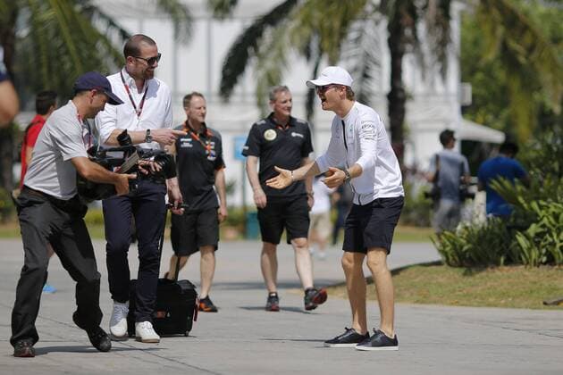 March 26, 2015 - Sepang, Malaysia - NICO ROSBERG of Germany and Mercedes AMG Petronas F1 Team is seen in the paddock during preparations to the 2015 Formula 1 Malaysia Grand Prix at Sepang International Circuit in Sepang, Malaysia. F1 2015 - Malaysia Grand Prix - Preparations - ZUMAg147