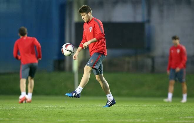 Andrej Kramaric - Croatian national football team training - Zagreb, Croatia 26.03.2015., Zagreb, Croatia - Training of Croatian national football team before the qualifying match with Norway for Euro 2016.  IgorxKralj PIXSELL