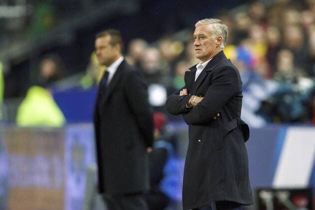 (L-R) coach Carlos Dunga of Brazil, coach Didier Deschamps of France during the International Friendly Länderspiel match between France and Brazil on March 26, 2015 at Stade France in Paris, France. France v Brazil International Friendly 2014 2015 xVIxxIVx 3713353