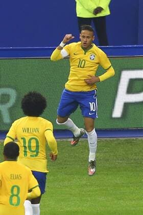 joie de Neymar (BRA) Frankreich - Brasilien 26 03 2015 GwendolineLeGoffx 