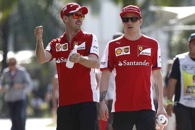 Motorsports: FIA Formula One World Championship WM Weltmeisterschaft 2015, Grand Prix of Malaysia, 5 Sebastian Vettel (GER, Scuderia Ferrari), 7 Kimi Raikkonen (FIN, Scuderia Ferrari), xHOCHxZWEIx