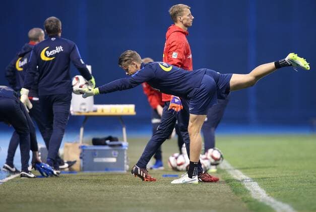 European Qualifiers - Croatia - Norway - Norway training 27.03.2015., Zagreb, Croatia - Norway players take part in a training session ahead of their UEFA EURO EM Europameisterschaft Fussball 2016 qualifier against Croatia.  IgorxKralj PIXSELL