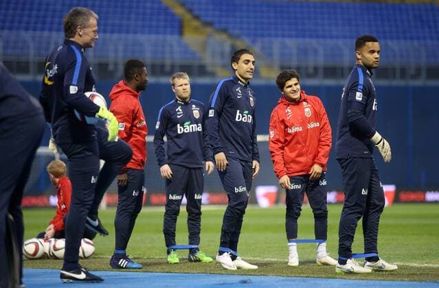 European Qualifiers - Croatia - Norway - Norway training 27.03.2015., Zagreb, Croatia - Norway players take part in a training session ahead of their UEFA EURO EM Europameisterschaft Fussball 2016 qualifier against Croatia.  IgorxKralj PIXSELL