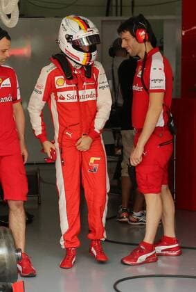 Sebastian Vettel, Scuderia Ferrari, formula 1 GP, Malaysia in Kuala Lumpur Sepang 28.03.2015 Photo:mspb Thomas Melzer Sebastian Vettel, formula 1 GP, Malaysia