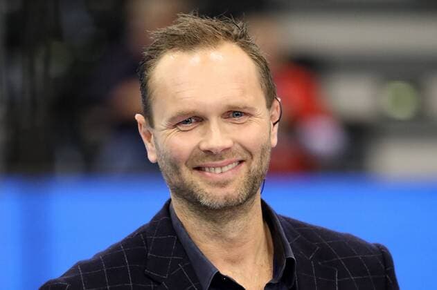 Flensburg, 15. März 2015 Handball, Saison 2014 2015, EHF Champions League, Achtelfinale, SG Flensburg-Handewitt - THW Kiel: Lars Christiansen, Experte für das dänische TV