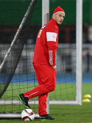 SOCCER - UEFA EURO EM Europameisterschaft Fussball 2016 quali, AUT vs BIH VIENNA,AUSTRIA,28.MAR.15 - SOCCER - UEFA European Championship EM Europameisterschaft 2016, European Qualifiers, OEFB international match Länderspiel Austria vs Bosnia and Herzegovina, training team AUT. Image shows Marko Arnautovic (AUT). GEPAxpictures xChristianxOrt 