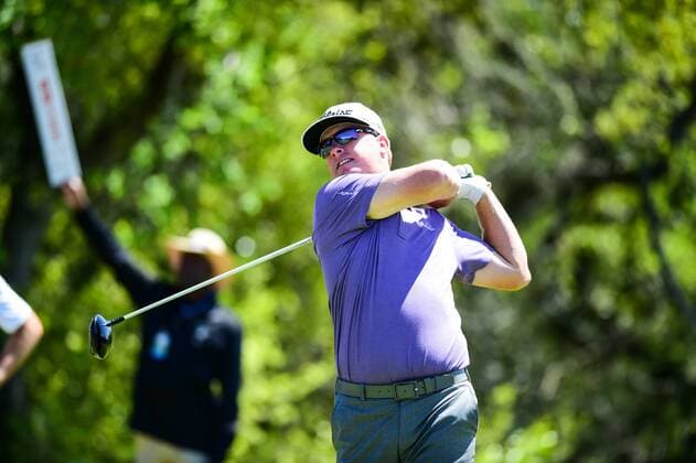 Mar 28, 2015- San Antonio, TX-- Charley Hoffman during third round play of the Valero Texas Open at the AT&T Oaks Course, TPC San Antonio. AUTO: MAR 28 NASCAR Motorsport USA Sprint Cup Series - STP 500 - Practice Icon1503280262015 EDITORIAL USE ONLY