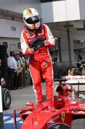 Sebastian Vettel, Scuderia Ferrar Sieger, formula 1 GP, Malaysia in Kuala Lumpur Sepang 29.03.2015 Photo:mspb Thomas Melzer Sebastian Vettel Sieger, formula 1 GP, Malaysia