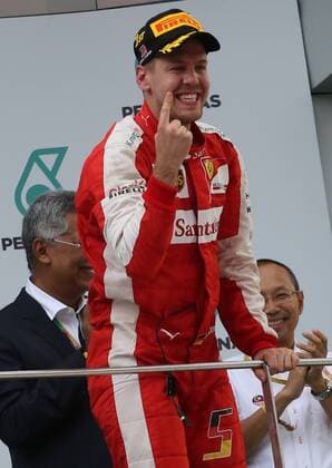 Sebastian Vettel, Scuderia Ferrar Sieger, formula 1 GP, Malaysia in Kuala Lumpur Sepang 29.03.2015 Photo:mspb Thomas Melzer Sebastian Vettel Sieger, formula 1 GP, Malaysia