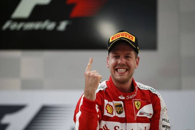 FORMULA 1 PETRONAS MALAYSIA GRAND PRIX , 26. - 29.03.2015 Sebastian Vettel (GER 5), Scuderia Ferrari freut sich über seinen ersten Sieg mit Ferrari - Hasan Bratic