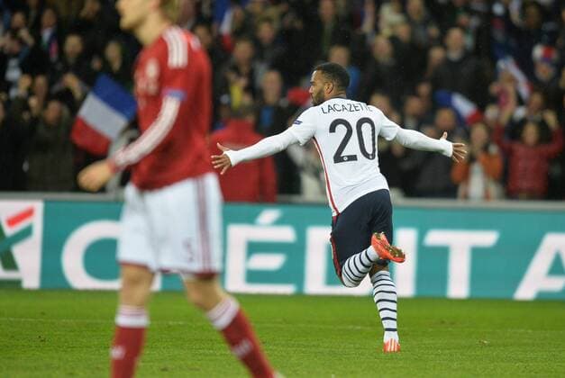 Tor durch Alexandre Lacazette (fra) FOOTBALL : France vs Danmark - 29 03 2015 AnthonyBIBARDFEP 
