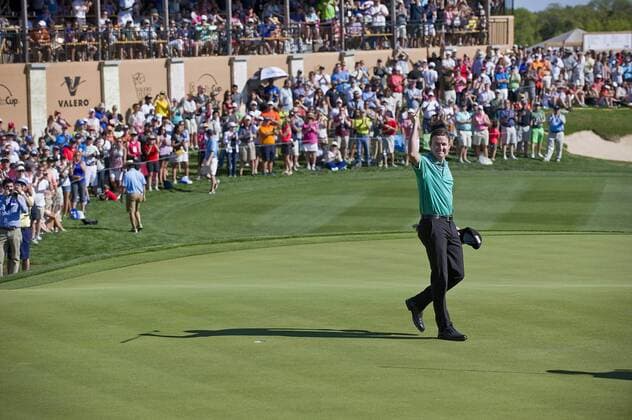 March 29, 2015: Jimmy Walker takes the win final round of the Valero Texas Open at TPC San Antonio ATandT Oaks Course. San Antonio, Texas. PGA Golf Herren Golf 2015: Valero Texas Open MAR 29 - ZUMAc04_