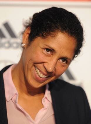 30.03.2015, xfux, Fussball, DFB Pressekonferenz Damen, v.l. Neue Trainerin Steffi Jones (Deutsche Fussball Nationalmanschaft Damen)