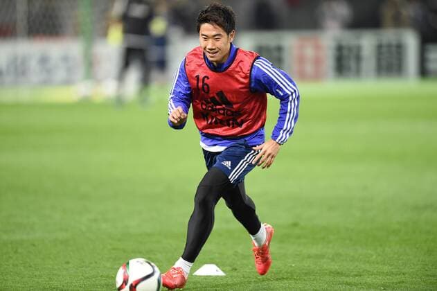 Shinji Kagawa (JPN), MARCH 30, 2015 - Football Soccer : Japan training session at Tokyo Stadium in Tokyo, Japan. Noxthirdxpartyxsales  (dlra004172)