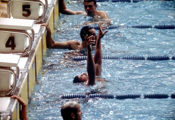 Mark Spitz (USA), 1972 in München Olympiasieger über 200m Freistil