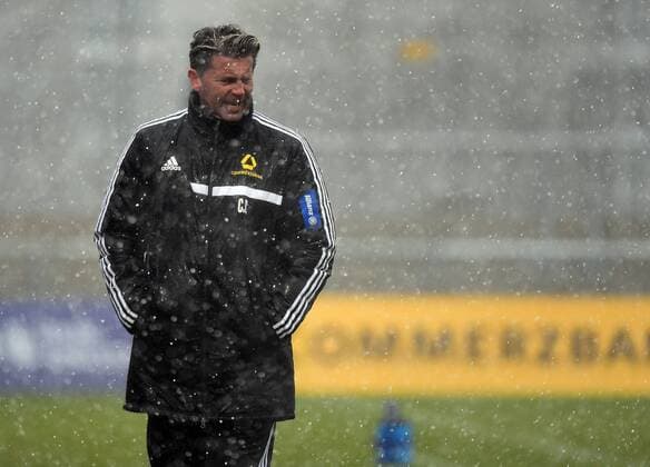 01.04.2015, xjhx, Fussball DFB Pokal Halbfinale Damen, 1.FFC Frankfurt - Turbine Potsdam, v.l. Trainer Colin Bell (1.FFC Frankfurt)
