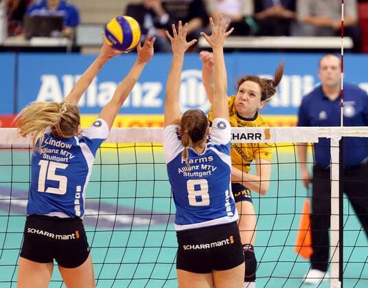Stuttgart Volleyball Playoffs Halbfinale Allianz MTV Stuttgart vs. Schweriner SC, Lonneke Slöetjes (Schwerin)