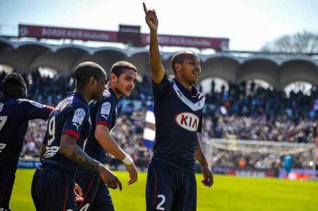 But et joie MARIANO (gir) FOOTBALL : Bordeaux vs Lens - 31eme journee de L1 - 05 04 2015 ThierryBreton Panoramic 