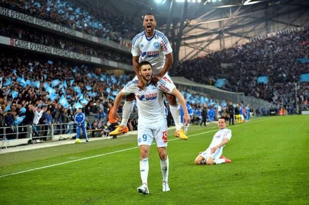 2eme But Andre Pierre Gignac (om) - Romao (om) FOOTBALL : Marseille vs Paris SG - Ligue 1 - 05 04 2015 AnthonyBIBARD FEP Panoramic 