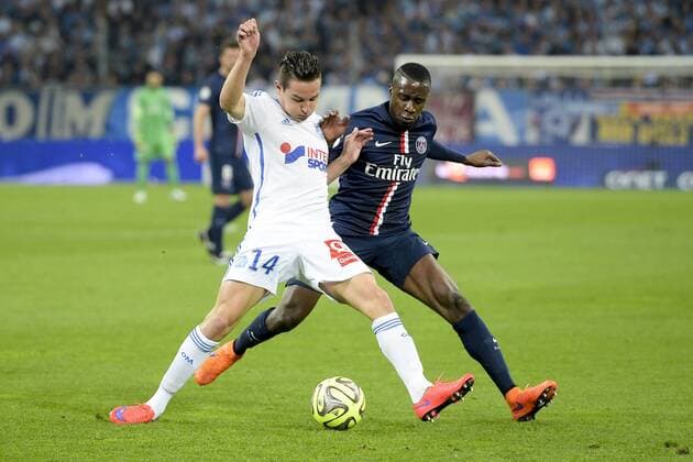 Florian THAUVIN (OM) vs Blaise Matuidi (PSG) FOOTBALL : OM vs PSG - Ligue 1 - 05 04 2015 JBAutissier Panoramic 