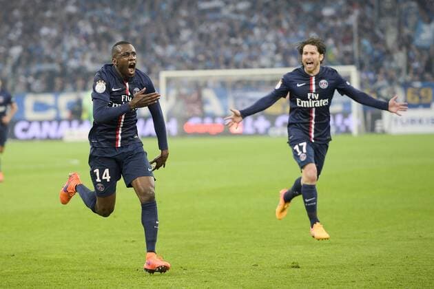 joie de Blaise Matuidi (PSG) apres son but FOOTBALL : OM vs PSG - Ligue 1 - 05 04 2015 JBAutissier Panoramic  