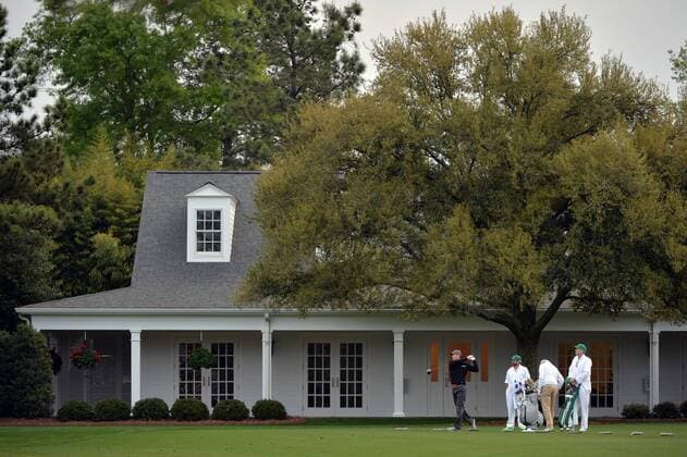 Martin Kaymer drive on the practice range during a practice round prior to the 2015 Masters Tournament at Augusta, National in Augusta, Georgia on April 6, 2015.  AUG20150406302 KEVINxDIETSCH