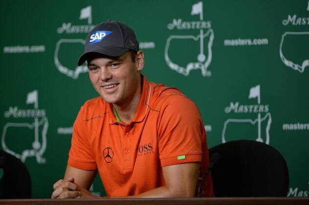 Martin Kaymer speaks to the media prior to the 2015 Masters Tournament at Augusta, National in Augusta, Georgia on April 6, 2015.  AUG20150406336 KEVINxDIETSCH