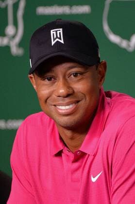 Tiger Woods speaks to the media during a press conference PK Pressekonferenz prior to the 2015 Masters Tournament at Augusta, National in Augusta, Georgia on April 7, 2015.  AUG20150407325 KEVINxDIETSCH