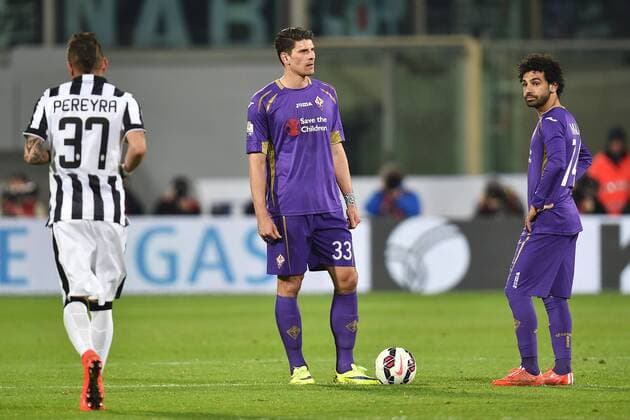 Roberto Pereyra Juventus Turin, Mario Gomez, Mohamed Salah Fiorentina - Firenze, 07-04-2015 - Coppa Italia 2014 2015 - ACF Fiorentina AC - Juventus Torino - andreaxstaccioli