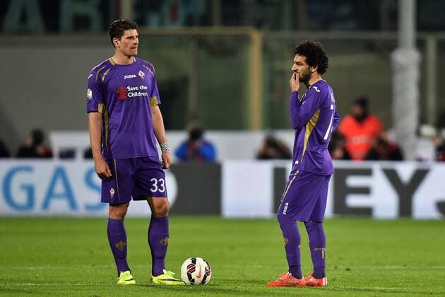 Mario Gomez, Mohamed Salah Fiorentina - Firenze, 07-04-2015 - Coppa Italia 2014 2015 - ACF Fiorentina AC - Juventus Torino - andreaxstaccioli