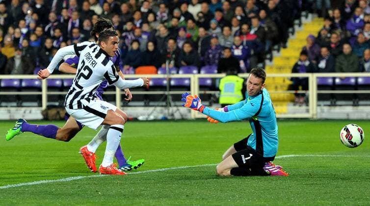 Coppa Italia, AC Florenz (ACF Fiorentina) - Juventus Turin Tor Alessandro Matri xHOCHxZWEIx xItalyxPhotoxPressx 