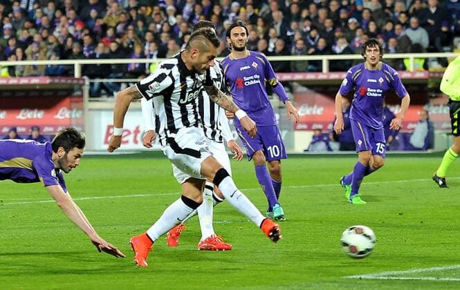Coppa Italia, AC Florenz (ACF Fiorentina) - Juventus Turin Tor Roberto Pereyra xHOCHxZWEIx xItalyxPhotoxPressx 