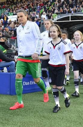 08.04.2015 - Frauen Damen Fussball - Länderspiel - Testspiel Freundschaftsspiel - Deutschland Germany - Brasilien Brazil - - Nadine Angerer (1, Deutschland ) läuft ein