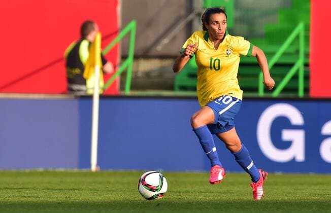 08.04.2015 - Frauen Damen Fussball - Länderspiel - Testspiel Freundschaftsspiel - Deutschland Germany - Brasilien Brazil - - Marta Vieira da Silva (10, Brasilien ) Freisteller Einzelbild