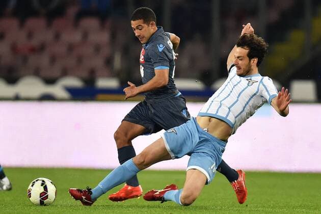 Marco Parolo Lazio, Walter Gargano Napoli - Napoli, 08-04-2015 - Coppa Italia - SSC Napoli - Lazio Roma - andreaxstaccioli