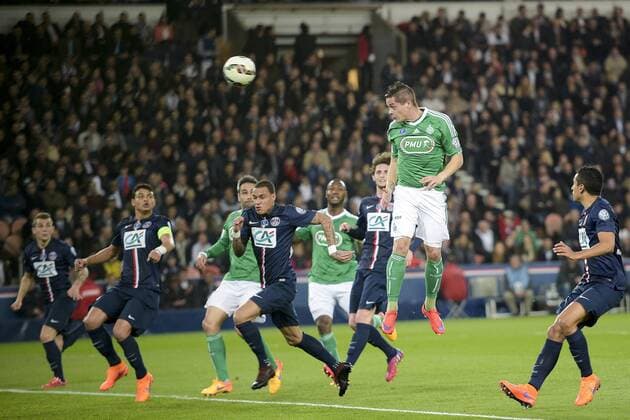 but de HAMOUMA Romain (Saint Etienne) FOOTBALL : FC Paris St Germain PSG vs AS Saint Etienne - 1 2Finale Coupe de France - 08 04 2015 JBAutissier Panoramic 