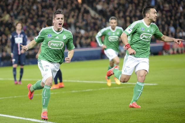 joie de HAMOUMA Romain (Saint Etienne) apres sonb but FOOTBALL : FC Paris St Germain PSG vs AS Saint Etienne - 1 2Finale Coupe de France - 08 04 2015 JBAutissier Panoramic 