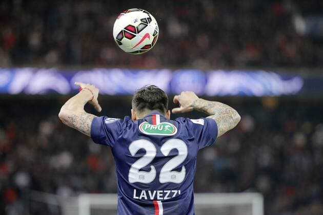 Ezequiel Ivan Lavezzi (psg) (Pocho) FOOTBALL : FC Paris St Germain PSG vs AS Saint Etienne - 1 2Finale Coupe de France - 08 04 2015 StephaneAllaman Panoramic 