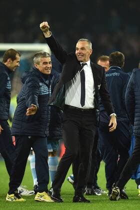 Jubel Stefano Pioli Schlussjubel Celebration Coppa Italia Semifinale SSC Napoli - Lazio Rom andreaxstaccioli