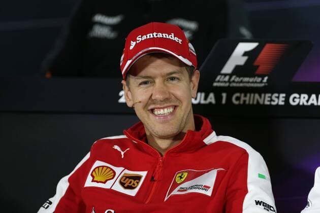 Motorsports: FIA Formula One World Championship WM Weltmeisterschaft 2015, Grand Prix of China, 5 Sebastian Vettel (GER, Scuderia Ferrari), xHOCHxZWEIx