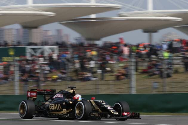 Motorsports: FIA Formula One World Championship WM Weltmeisterschaft 2015, Grand Prix of China, 8 Romain Grosjean (FRA, Lotus F1 Team), xHOCHxZWEIx