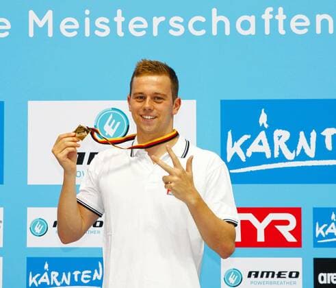 Florian Vogel (SG Stadtwerke München) wurde Deutscher Meister über 800-Meter Freistil, Deutsche Meisterschaften 2015, Schwimmen, 11.04.2015 EP_mht