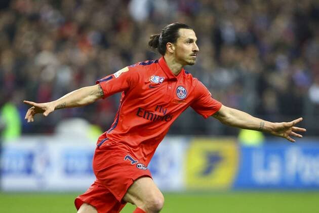 Aktuell Fußball, Frankreich, Finale Ligapokal, Paris St. Germain - SC Bastia joie Zlatan Ibrahimovic PSG FOOTBALL Bastia vs Paris Saint Germain Finale Coupe de la Ligue 11 04 2015 GwendolineLeGoff Panoramic 
